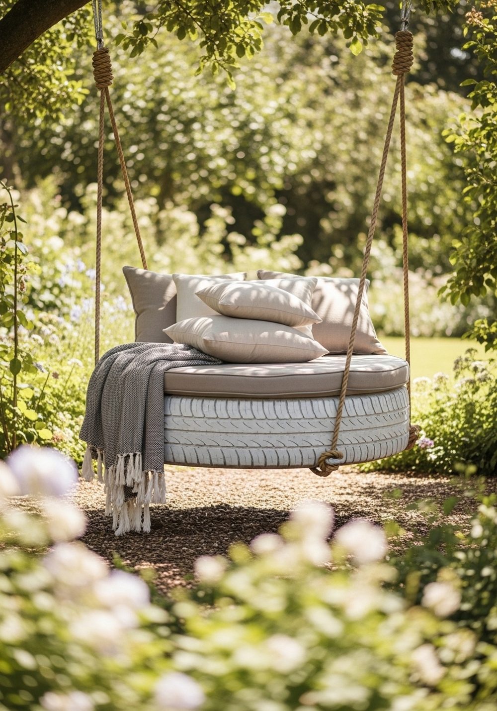 Floating Tire Swing Daybed
