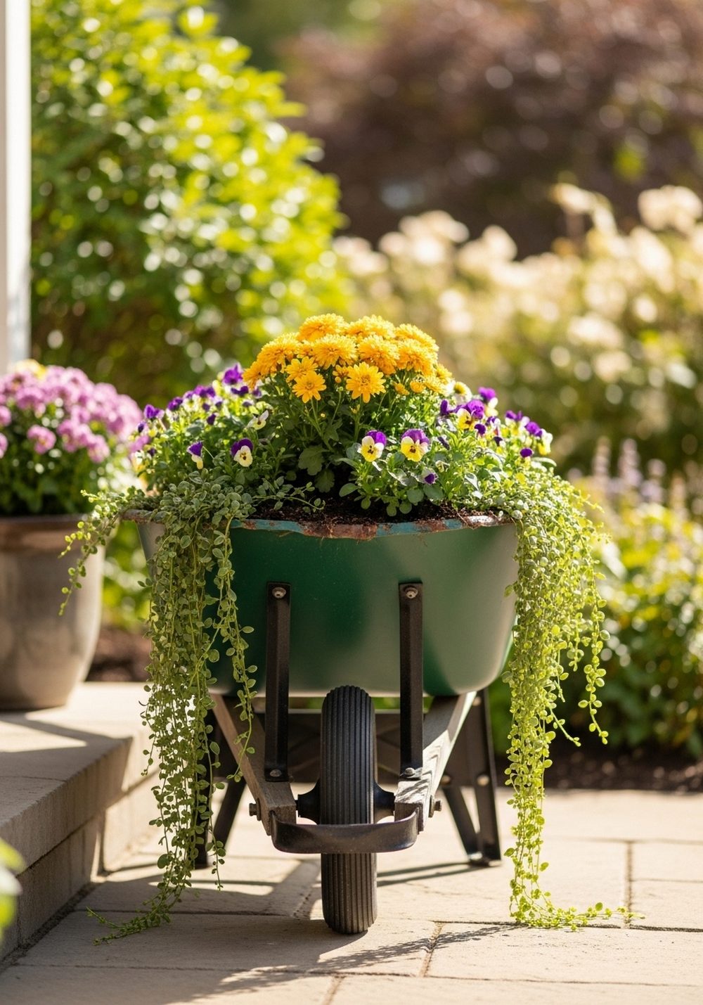Front Porch Welcome Wheelbarrow Planter