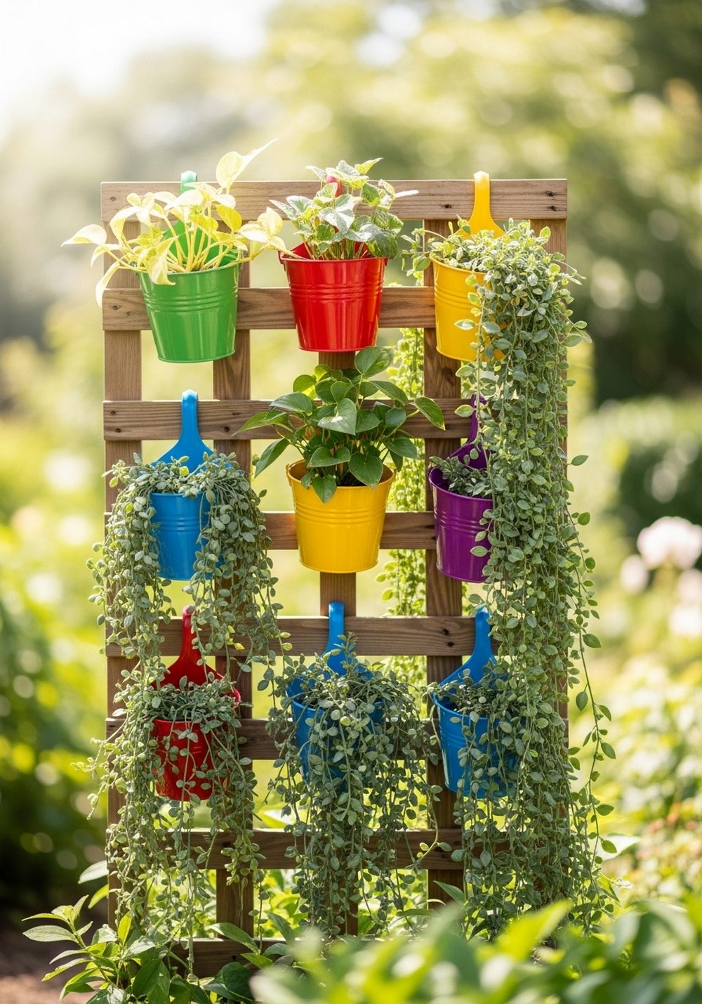 Hanging Rainbow Planter Wall