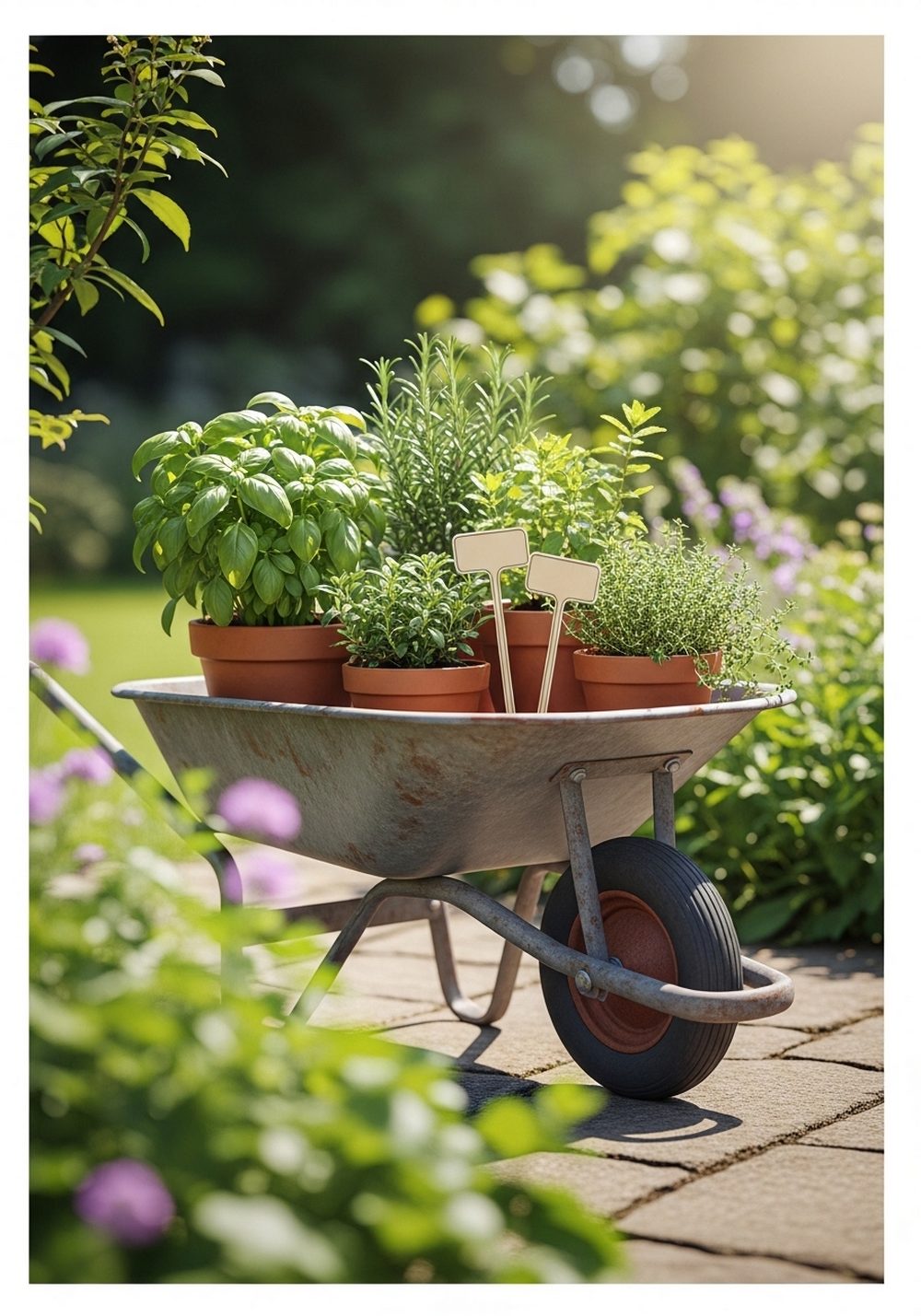 Herb Harvest Wheelbarrow Kitchen Garden