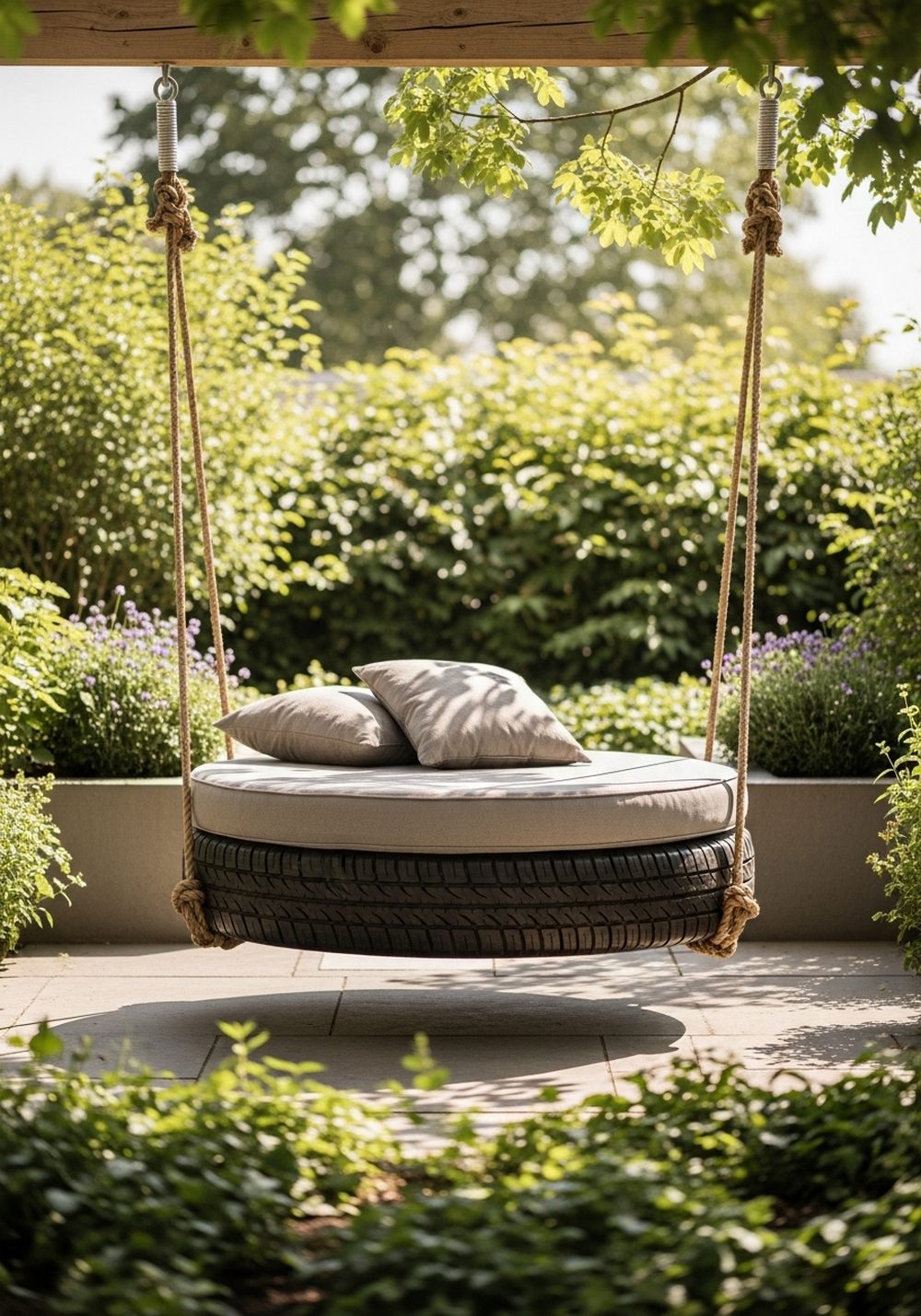 Horizontal Lounge Tire Swing Daybed