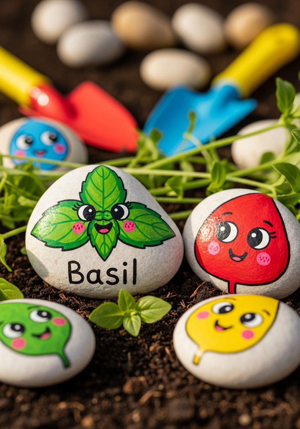 Kid-Friendly Cartoon Herb Faces