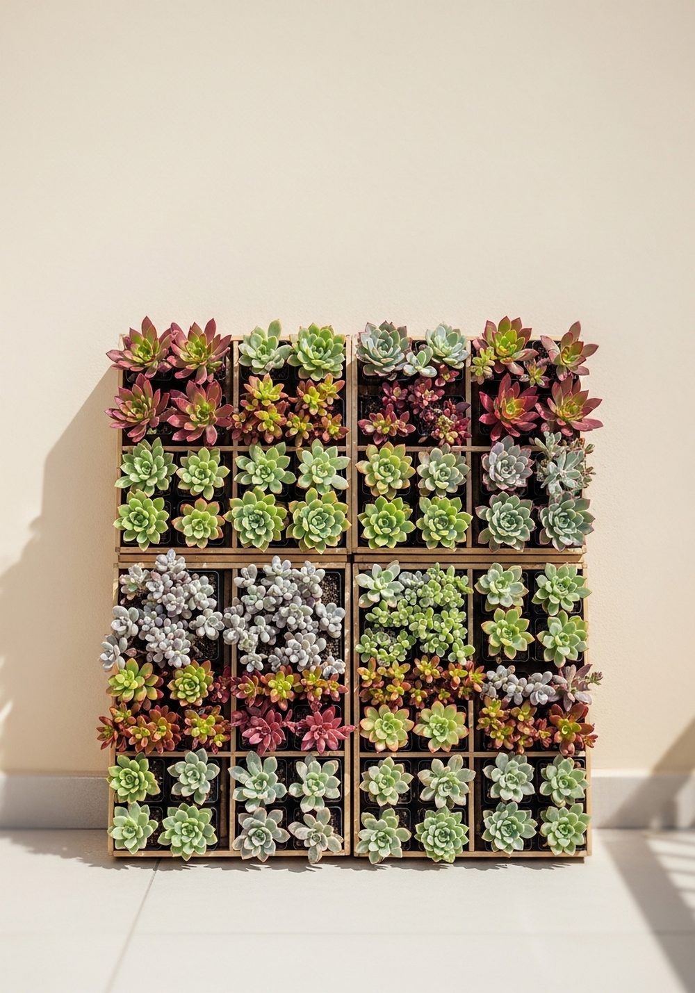 Make A Pallet Succulent Grid For Tiny Spaces
