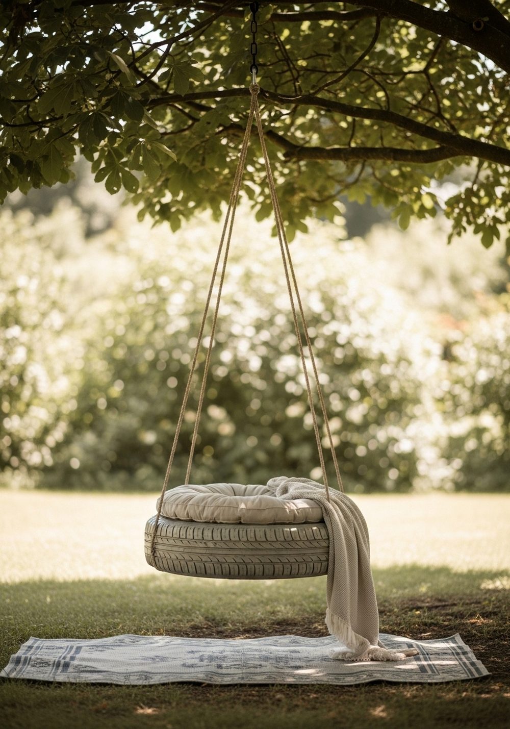 Mini Tire Swing Reading Nook