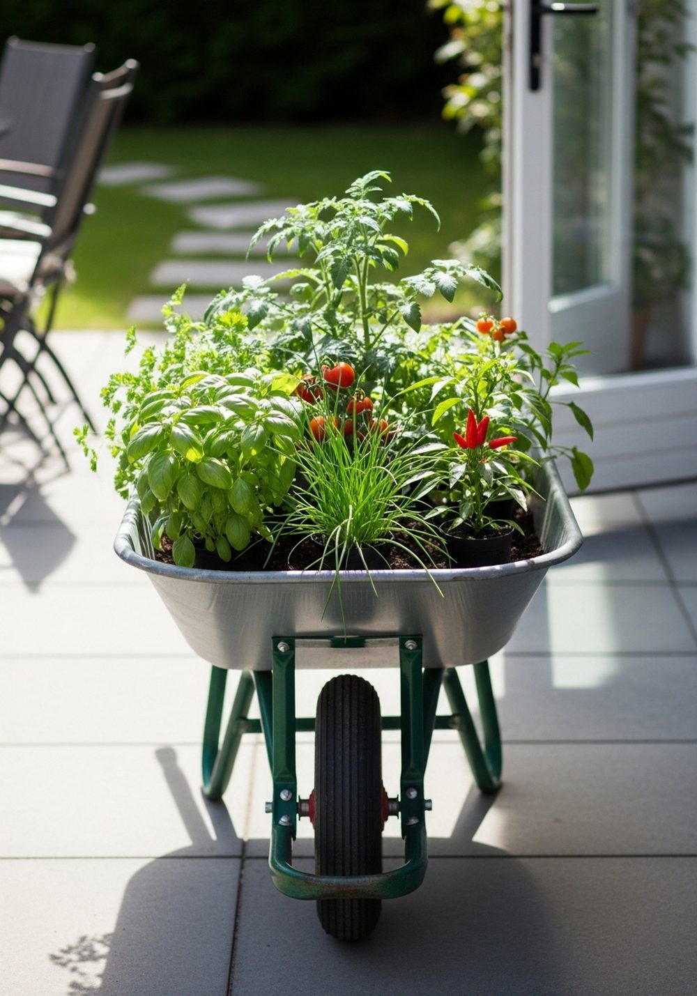Mobile Wheelbarrow Kitchen Garden