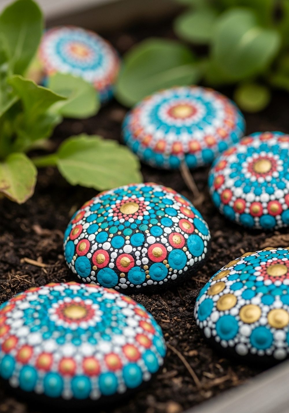 Mosaic-Inspired Dot Art Rock Markers