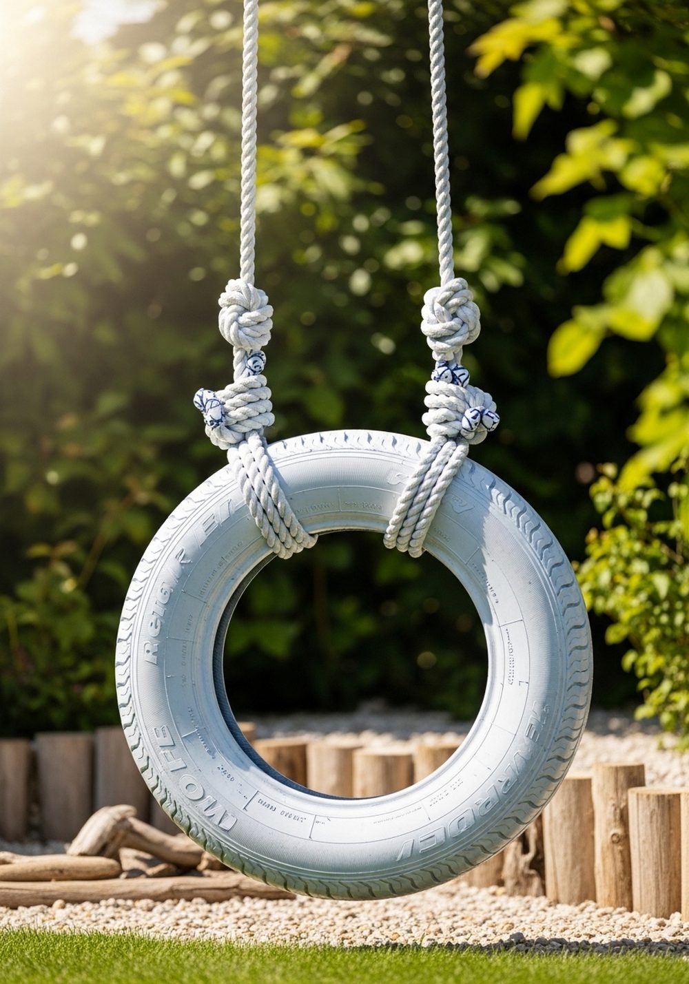 Nautical Rope-Knot Tire Swing