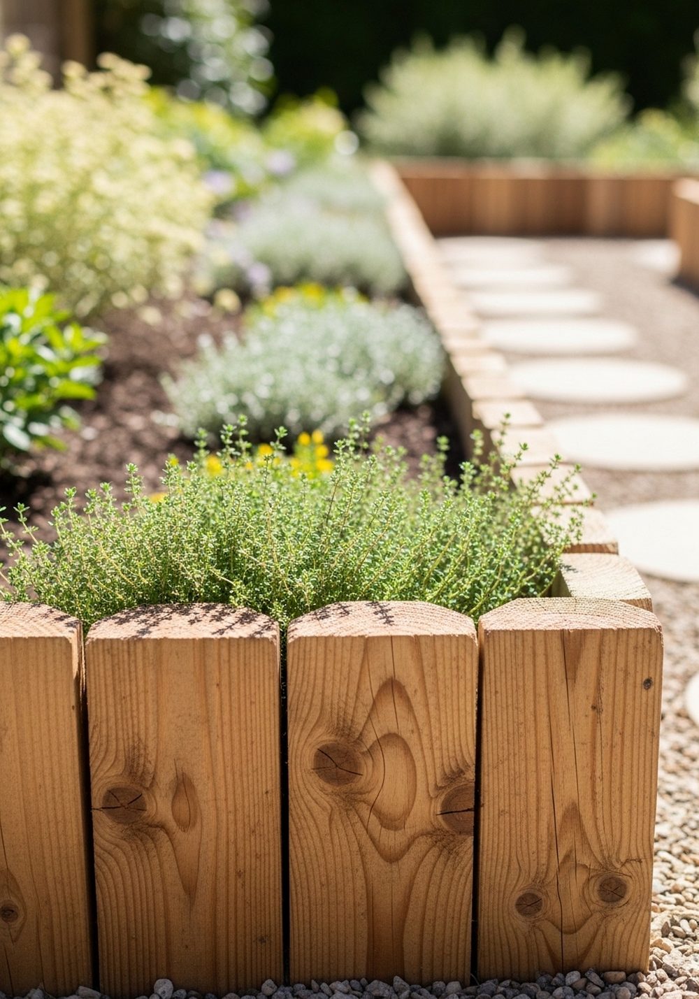Pallet Pathway Edging With Low Growers
