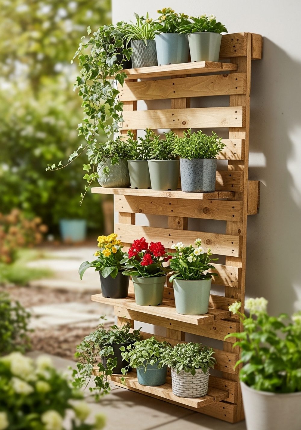 Pallet Plant Shelf Display