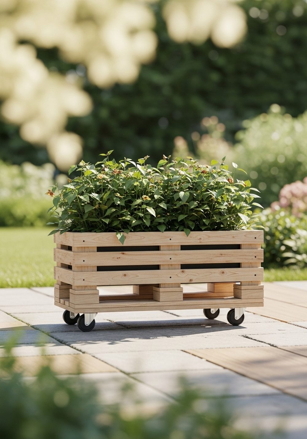 Pallet Planter Box On Wheels