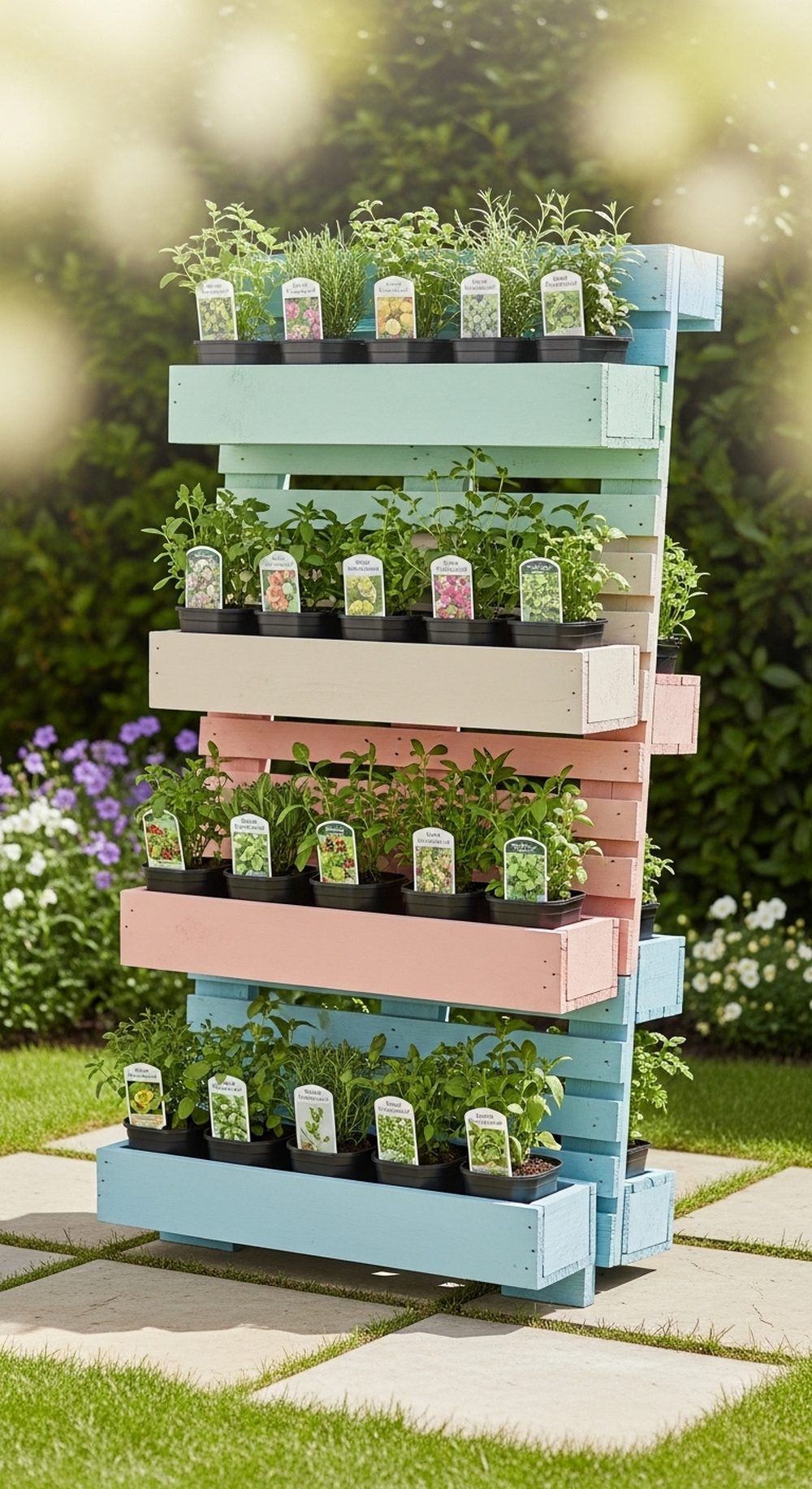 Pastel Pallet Herb Ladder