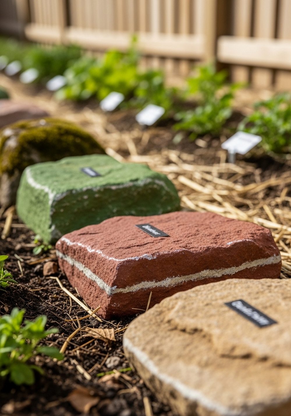 Rustic Earth-Tone Rock Labels