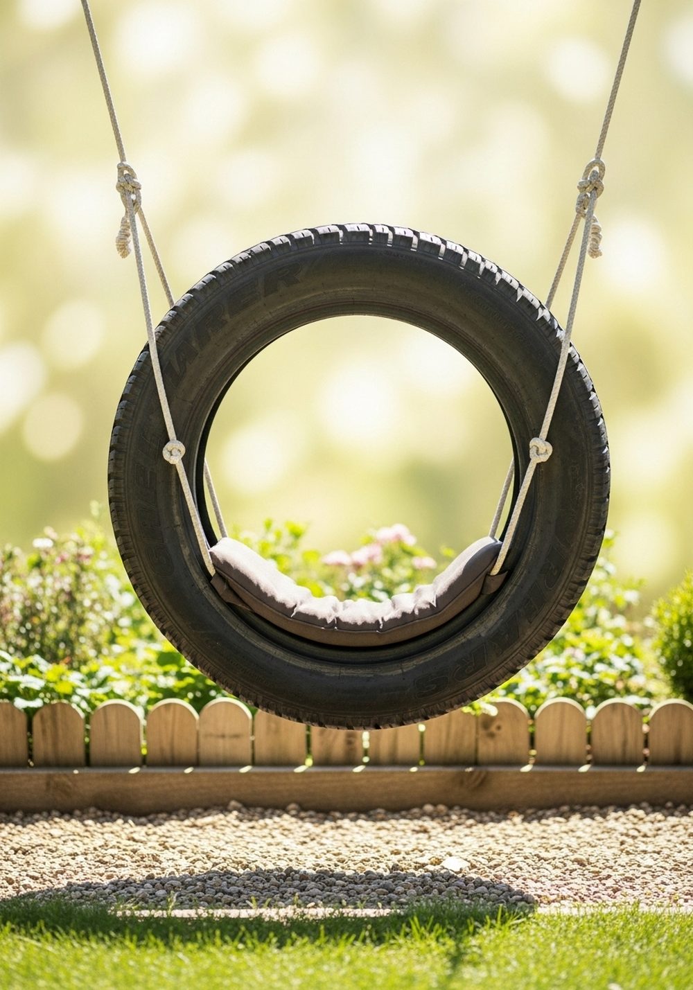 Side-Hung Tire Swing Seat (Cut-Out Bench)