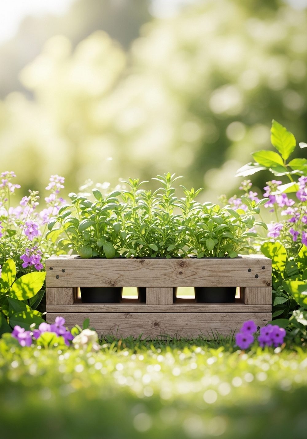 Simple Single-Row Herb Pallet Planter
