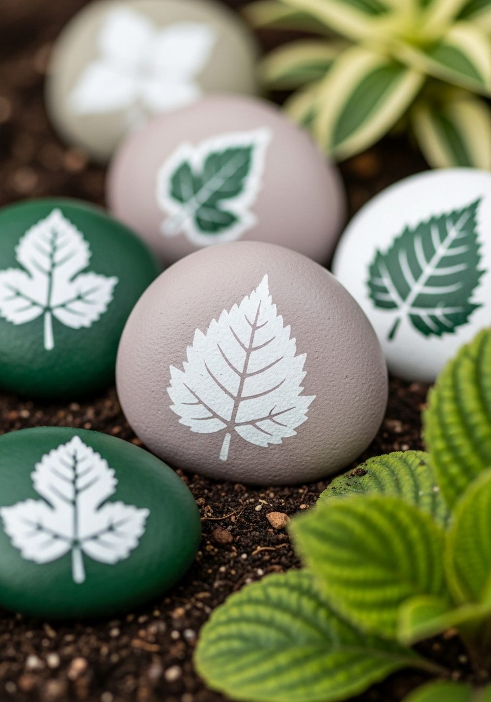 Stenciled Leaf Silhouette Markers
