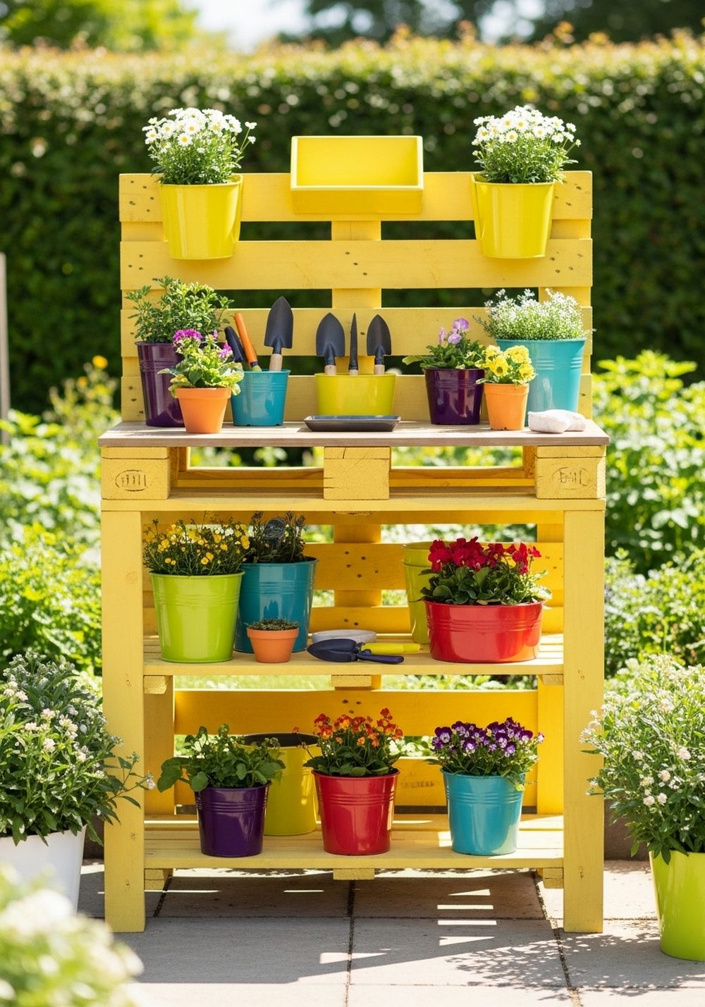 Sunny Pallet Potting Table Display