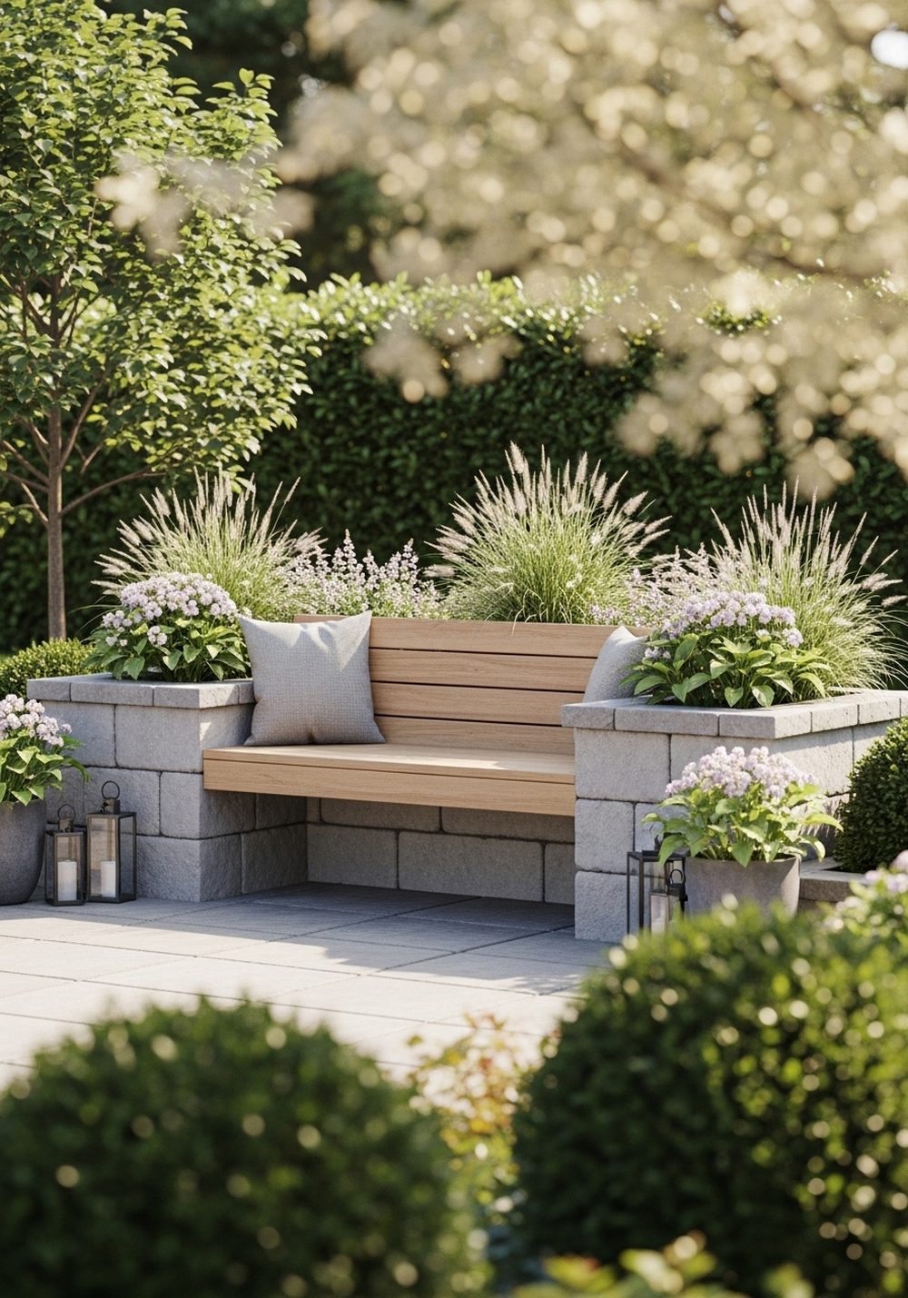 Built-In Bench Planter Combo