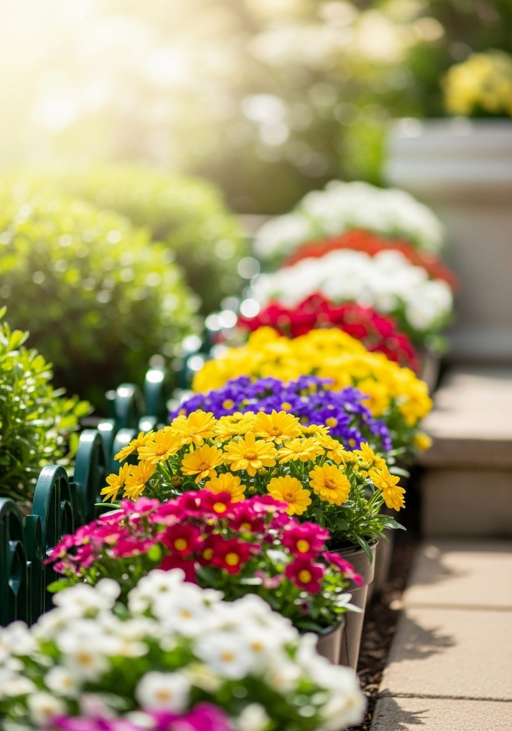 Colorful Seasonal Flower Pots