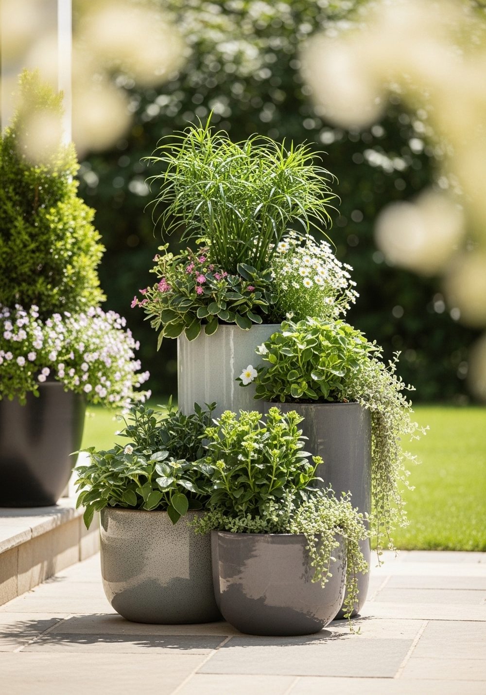 Layered Entry Planters