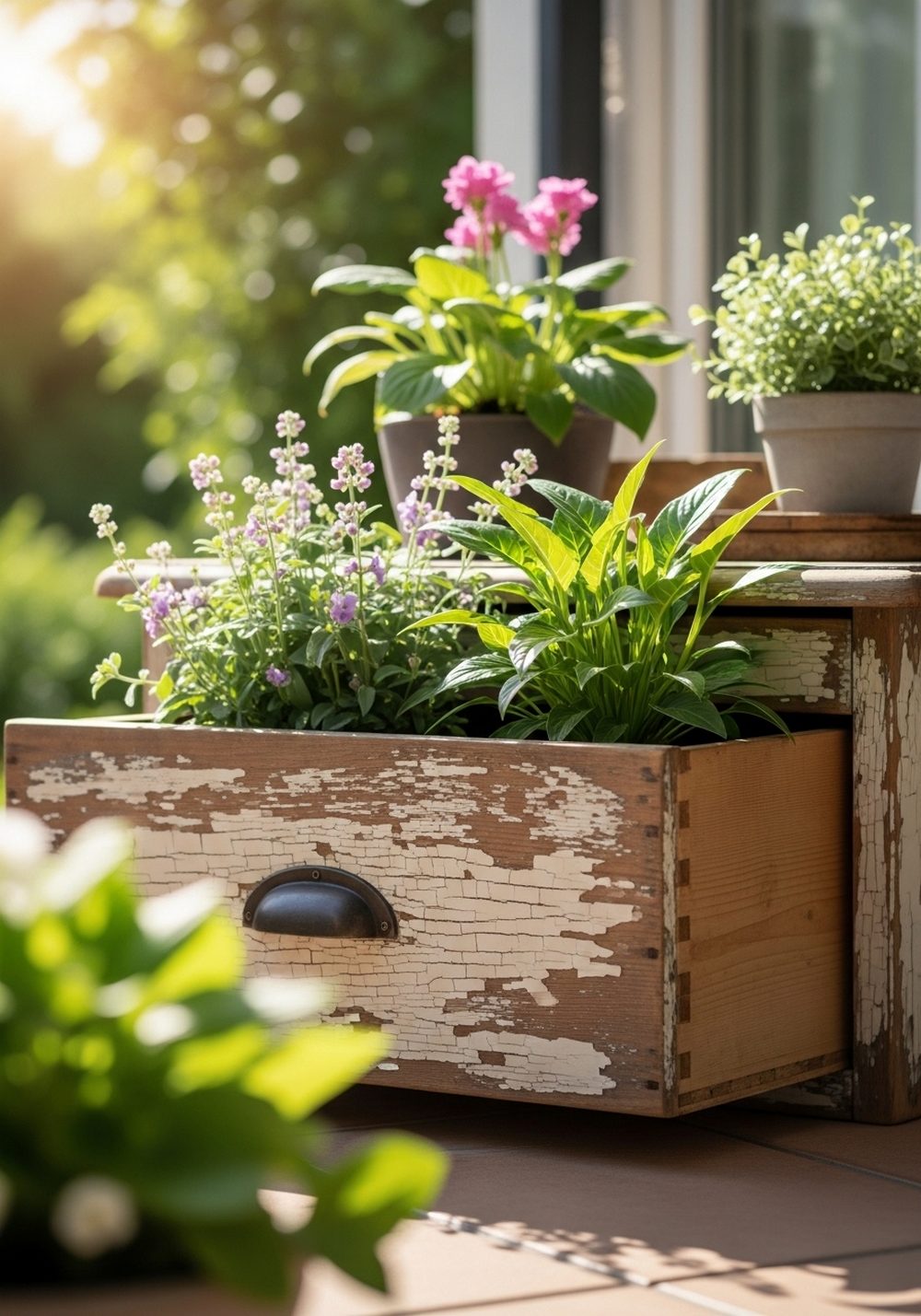 Old Drawer Planter Box