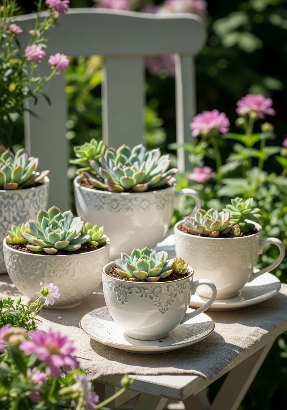Teacup And Bowl Succulent Planters