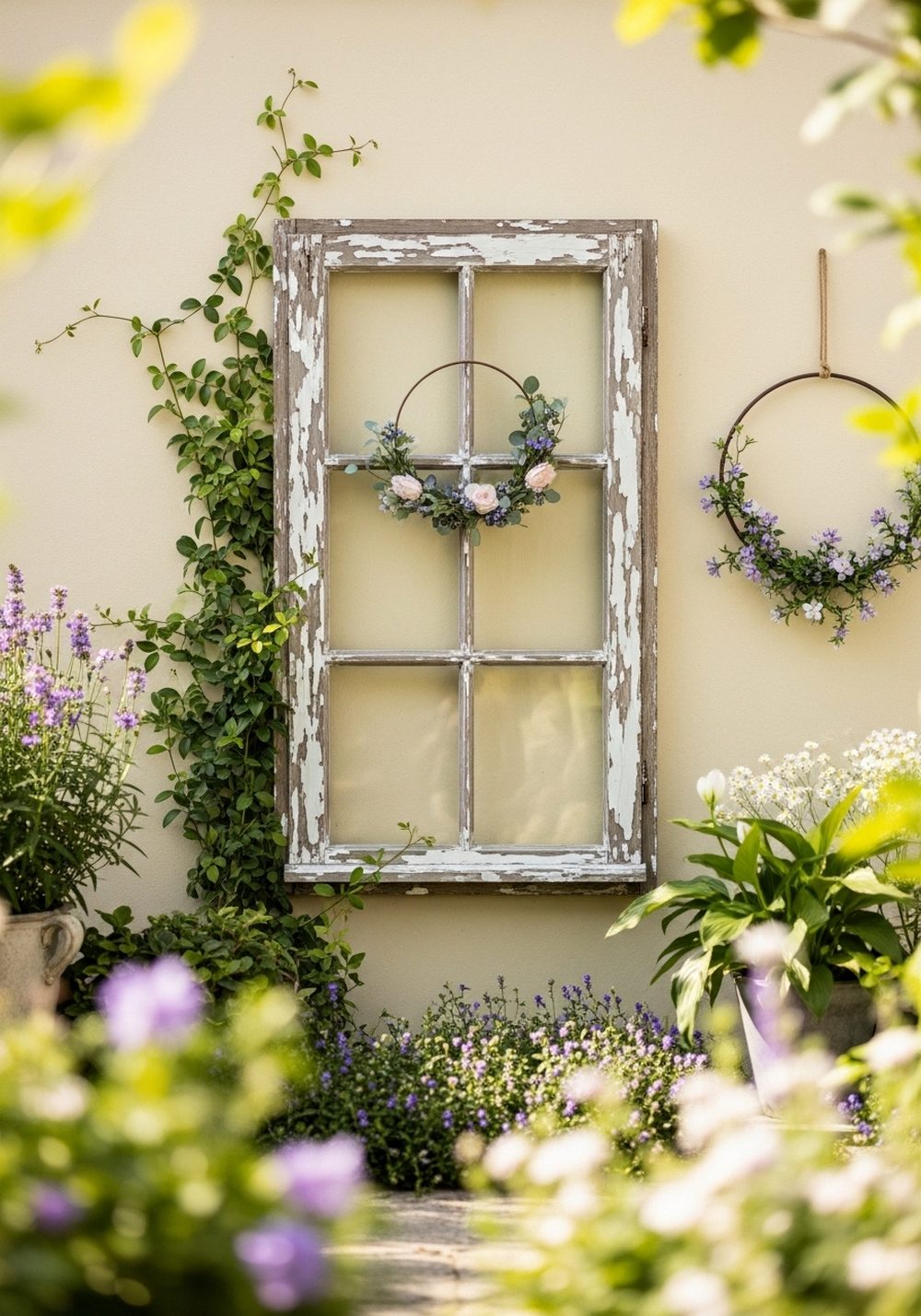 Window Frame Garden Wall Art