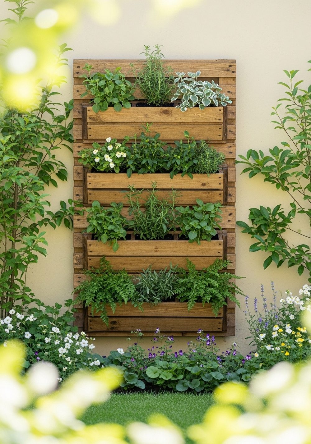 Wood Pallet Vertical Planter